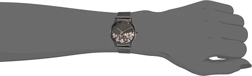 Vista 5 de Nine West Reloj de pulsera para mujer, Movimiento de cuarzo., PlateadoPlomizo