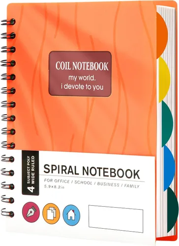Vista 13 de Yoment Cuaderno de espiral de tapa dura de 8.5 x 11 pulgadas, 240 páginas, cuadernos grandes A4 para el trabajo, 100 GSM, cuaderno de papel