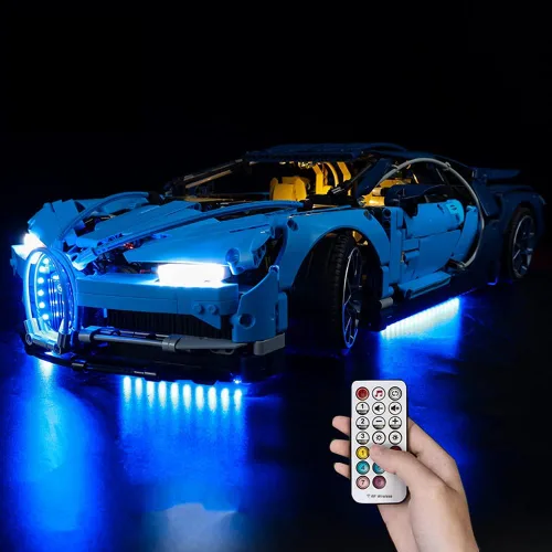 Vista 8 de Kit de luz LED para Lego 42083 Bugatti Chiron Model Building Kit; kit de iluminación de bricolaje compatible con Lego 42083 (solo kit de luz Led)