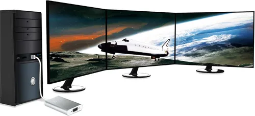 Vista 6 de j5create Adaptador de pantalla USB 2.0 a VGA Conectividad USB Plug & Play, 3 modos de visión, compatible con Windows y Mac
