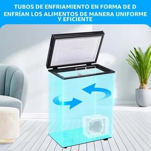 Vista 5 de Mini Congelador de Cofre Compacto Máquina de Congelación Profunda con Control Electrónico de Temperatura (Preciso a 1 ℉) Congelador Pequeño