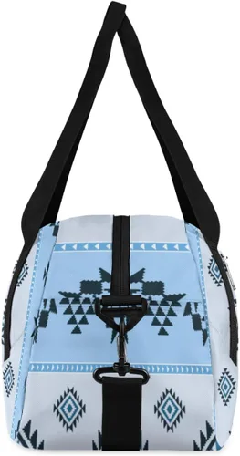 Vista 6 de Bolsa de lona personalizada para niños, diseño étnico de damasco, bolsa de gimnasio deportiva personalizada para niños y niñas, bolsas de viaje