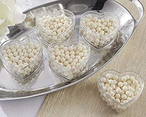 Vista 7 de 60 frascos vacíos de 0.18 oz de crema transparente en forma de corazón, tarros de plástico rellenables, contenedor de cosméticos para muestras