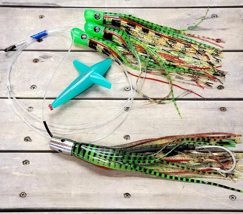 Vista 3 de Lobo Lures #221 Atún Magic Skipjack híbrido UV 12" acero inoxidable Jet Head Pesca Daisy Chain Bluefin Atún Señuelo