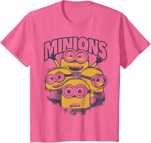 Vista 13 de Despicable Me Minions Vintage Group Graphic Camiseta Gris Oscuro