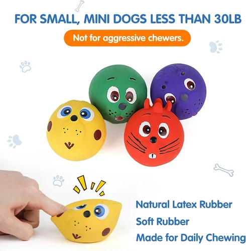 Vista 26 de Pelota de juguete indestructible para perros, pelotas de tenis duraderas para masticadores agresivos, pelotas flotantes y de alto rebote