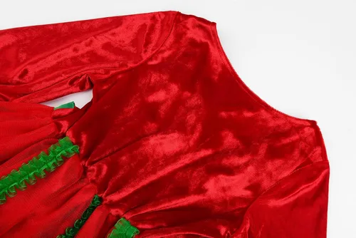 Vista 8 de ReliBeauty Disfraz de lujo de Navidad con banda de pelo de alce para niñas pequeñas