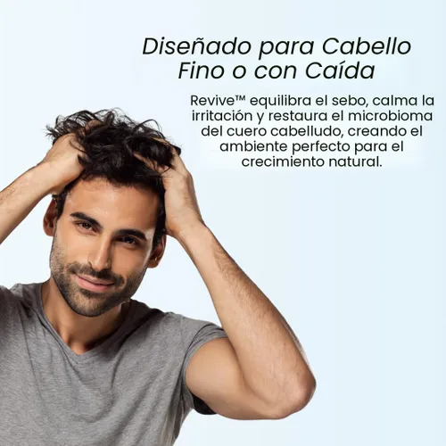 Vista 6 de Growplex Revive Champú fortalecedor para cabello – Con Biotina, Cafeína, Romero y Niacinamida – Apoya un cabello más grueso y con más cuerpo – Sin