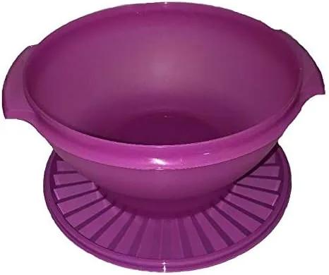Vista 3 de Tupperware Servalier - Cuenco para servir ensalada, 17 tazas, redondo, moderno, morado, plástico, moldeado por inyección, cuenco para servir