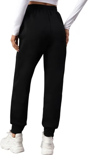 Vista 2 de SHENHE Pantalones deportivos elásticos de cintura alta con cordón para mujer