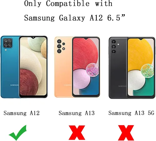 Vista 2 de phylla Funda de teléfono compatible con Samsung Galaxy A12 de 6.5 pulgadas, lindo corazón chapado en oro, elegante funda de lujo para mujer