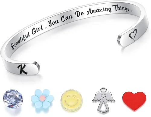 Vista 22 de SAM & LORI Pulseras personales para adolescentes, mujeres, regalos de joyería significativos (varios diseños) para mejor amiga, hija, nieta
