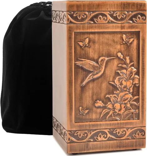Vista 9 de Urna grabada de madera hecha a mano para cenizas humanas, 250 libras, para adultos, macho, hembra, bolsa de satén, caja de urnas de cremación