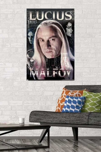 Vista 2 de Trends International The Wizarding World: Harry Potter - Póster de pared de Lucius Malfoy, 34 pulgadas de largo x 22.4 W, versión premium sin marco