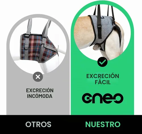 Vista 2 de Arnés de elevación para perros CNEO - Soporte ajustable para perros medianos y grandes, diseño cómodo con patas traseras acolchadas para perros