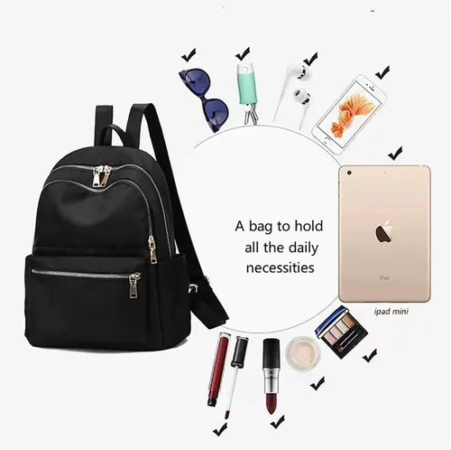 Vista 3 de go-done Mochila para mujer, Negro1, Moda