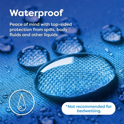 Vista 4 de HOSPITOLOGY PRODUCTS Protector de colchón individual de algodón natural hipoalergénico, impermeable, funda ajustable, lavable a máquina, 38 pulgadas