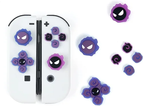 Vista 17 de PERFECTSIGHT Silicone Joycon Thumb Grip Caps, Joystick Cover Compatible with Nintendo Switch/OLED/Switch Lite,4PCS (Candlelight Ghost for NS2)