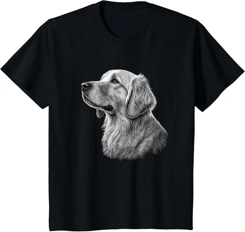 Vista 35 de Camiseta divertida Golden Retriever, Negro