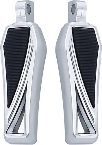Vista 10 de FATECIM Estriberas Phantom para motocicleta con adaptadores de montaje macho ajustables y goma antideslizante universal para Harley Davidson Dyna