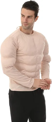 Vista 2 de EraSpooky Camisa muscular para hombre, culturista, accesorio de disfraz de Halloween para adultos, camisa muscular acolchada