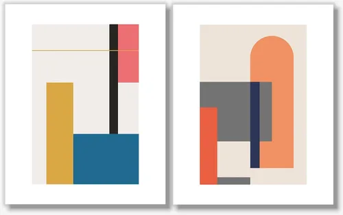 Vista 5 de Mid Century Contemporary Wall Art - Modern Abstract Prints - (Set of 6) – 8x10 - Unframed - Minimalism Décor