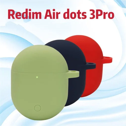 Vista 4 de DAYJOY - Juego de 2 fundas protectoras de silicona suave compatibles con auriculares Xiaomi Redmi Airdots 3Pro, funda protectora con llavero