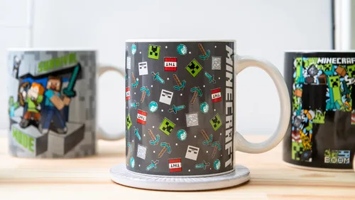 Vista 16 de Zak Designs Minecraft - Juego único de tazas de café de cerámica, tazas de café con mango cómodo para regalos de jugadores, aptas para lavavajillas