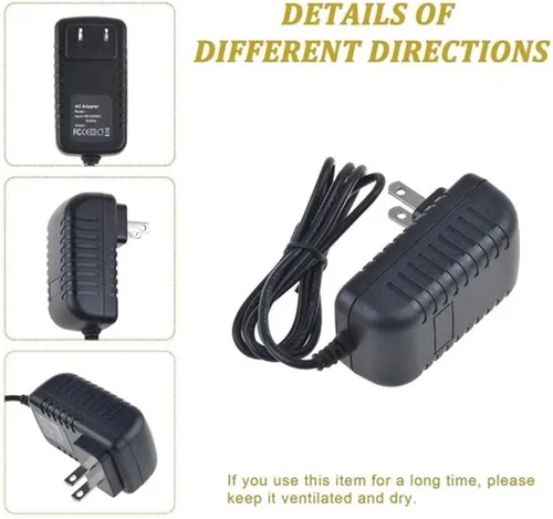 Vista 4 de Adaptador Powerr compatible de 12 V CA/CC de repuesto para Yamaha PSS-100 PSS-102 PSS-104 PSS-11 Cable de suministro