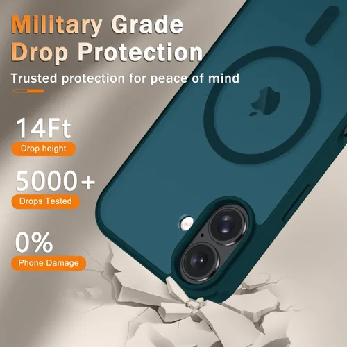 Vista 1114 de Funda para Google Pixel 10 Pro XL, cubierta magnética mate, color negro Fit for MagSafe, Screen Protector included, Shockproof Military Grade
