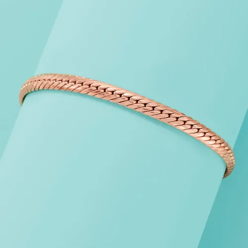 Vista 6 de Ross-Simons Pulsera italiana de oro de 14 quilates con eslabones cubanos, Oro, no conocido