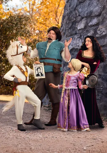 Vista 2 de Disfraz Premium de Rapunzel para Niñas Multicolor