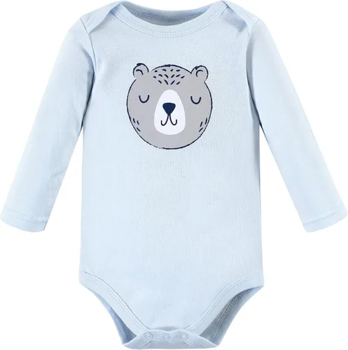 Vista 46 de Hudson Baby baby-boys Cotton Long-sleeve Bodysuits 5-pack
