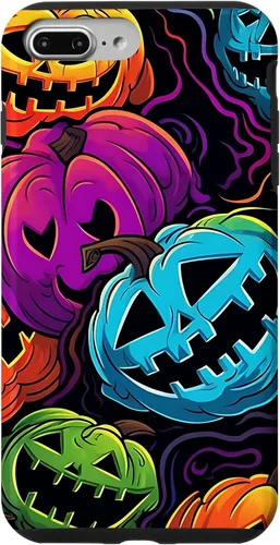 Vista 12 de Funda para iPhone 11 Pro Max Halloween Scary Pumpkin Graffiti