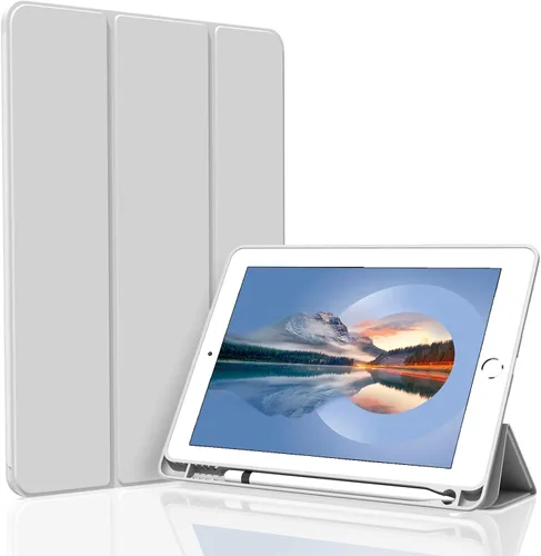 Vista 11 de Funda para iPad Air 3 / Pro de 10.5 pulgadas, ligera, delgada y suave TPU con soporte de triple pliegue, función de reposo/encendido automático