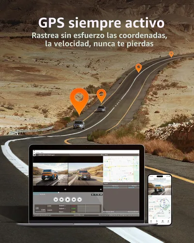 Vista 6 de WOLFBOX Cámara de espejo retrovisor 4K de 12 pulgadas con WiFi de 5.8 GHz y control de voz, cámara de espejo inteligente frontal y trasera, cámara