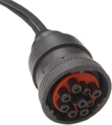 Vista 2 de Ocstar J1939 a OBD2 Cable adaptador de 9 pines Y Cable negro SAE J1939 tipo 1 Cable de extensión macho a hembra a 16 pines OBD2 Cable de diagnóstico