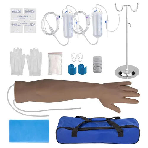 Vista 8 de Kit de práctica de flebotomía SimCoach para entrenamiento de inyección, kit de práctica IV con brazo de flebotomía, kit de práctica de venopunción