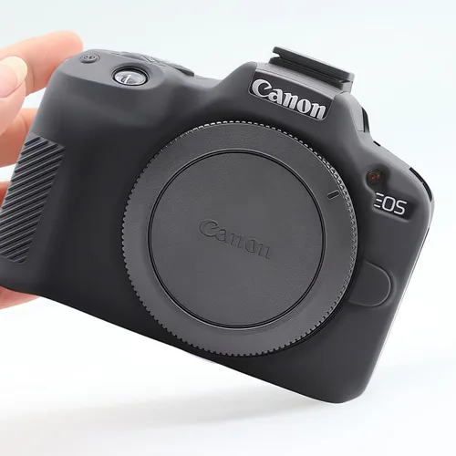 Vista 6 de Funda para EOS R50, Funda protectora de silicona suave para Canon EOS R50 EOSR50 Vlogging Camer, Incluye 2 protectores de pantalla y 1 correa