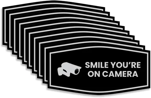 Vista 13 de Fancy Smile You're On Camera Letrero (negro) - Mediano (1 unidad)