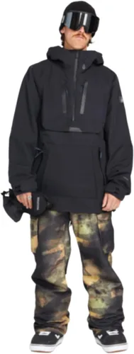 Vista 4 de Volcom Brighton - Chaqueta de snowboard con capucha para hombre Gris