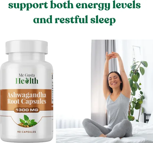 Vista 7 de Ashwagandha - Cápsulas de polvo de raíz de 1300 mg, soporte para el metabolismo de la cápsula para mujeres y hombres, apoyo inmunológico