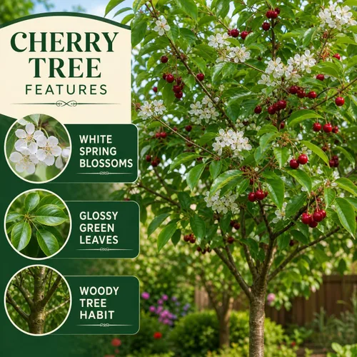 Vista 3 de 30 semillas de cerezo – Prunus Avium – Semillas de plantas ornamentales sin OMG para jardín al aire libre