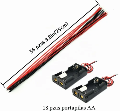 Vista 9 de EUDAX Kit de 18 motores de corriente continua, mini motor eléctrico de 1.5-3 V 24000 RPM con 252 engranajes de plástico, 2 soportes de batería AA