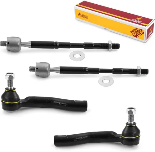 Vista 12 de Metrix Premium Chassis Parts - Kit de 4 piezas de extremos de barra de acoplamiento frontal exterior e interior compatible con Nissan Pathfinder