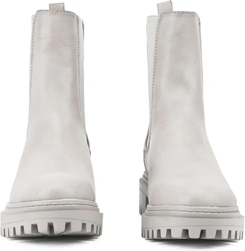 Vista 5 de Botas altas de moda hasta el tobillo grueso con plataforma a media pantorrilla para mujer (WANTED1)