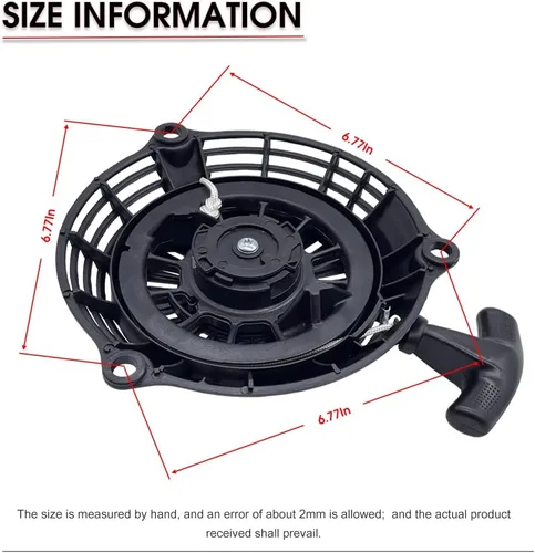 Vista 6 de Actualización GCV160 - Conjunto de arranque de tracción con adhesivo de arranque de retroceso para Honda GCV135 GCV160cc, lavadora a presión, piezas
