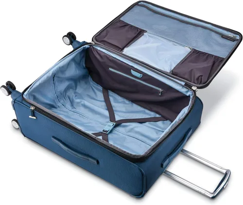 Vista 5 de Samsonite Solyte DLX Softside - Equipaje extensible con ruedas giratorias, azul (Mediterranean Blue)), 123568-0559