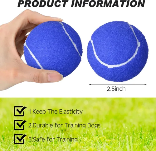 Vista 2 de Vinsot 48 Pcs Standard Pressure Tennis Balls Bulk, Training Tennis Balls Practice for Player Beginner Training Sports Ball, 2.5 Inch