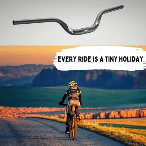 Vista 6 de Mixsuper Manillar de elevación alta para bicicleta de montaña de 31,8 mm, longitud 720 mm, elevación 90 mm, manillar de aleación de aluminio MTB